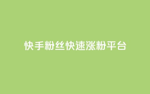 快手粉丝快速涨粉平台 - 快手增粉利器:轻松获取大量粉丝~ 第1张 快手粉丝快速涨粉平台 - 快手增粉利器:轻松获取大量粉丝~ 第1张