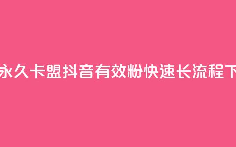 qq绿钻永久卡盟 - 抖音500有效粉快速长流程 第1张 qq绿钻永久卡盟 - 抖音500有效粉快速长流程 第1张