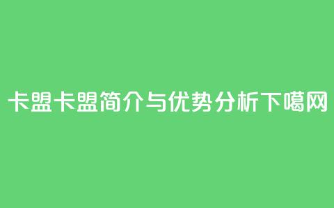 947卡盟 - 947卡盟简介与优势分析~ 第1张 947卡盟 - 947卡盟简介与优势分析~ 第1张