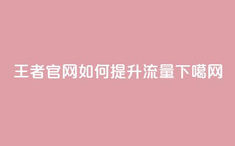 王者官网如何提升流量? 第1张 王者官网如何提升流量? 第1张