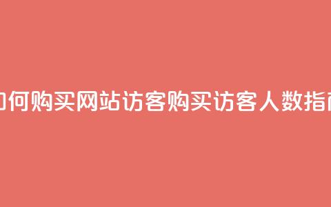 如何购买网站访客:QQ购买访客人数指南 第1张 如何购买网站访客:QQ购买访客人数指南 第1张