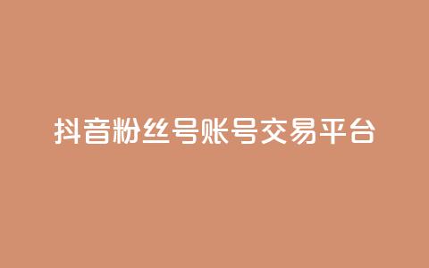 抖音粉丝号账号交易平台 - 抖音粉丝账号交易平台全解揭秘~ 第1张 抖音粉丝号账号交易平台 - 抖音粉丝账号交易平台全解揭秘~ 第1张