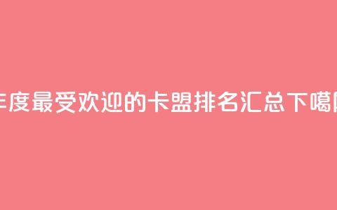 2024年度最受欢迎的卡盟排名汇总 第1张 2024年度最受欢迎的卡盟排名汇总 第1张