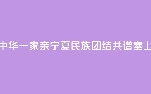 【铸牢共同体 中华一家亲】宁夏:民族团结 共谱塞上江南新篇章 第1张 【铸牢共同体 中华一家亲】宁夏:民族团结 共谱塞上江南新篇章 第1张