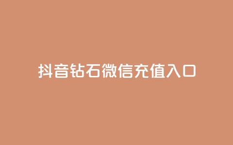 抖音钻石微信充值入口 - 抖音钻石微信充值方法详解专区	。 第1张