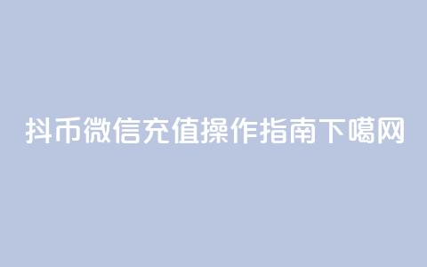 抖币微信充值操作指南 第1张 抖币微信充值操作指南 第1张