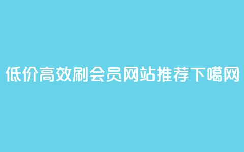 低价高效刷会员网站推荐 第1张 低价高效刷会员网站推荐 第1张