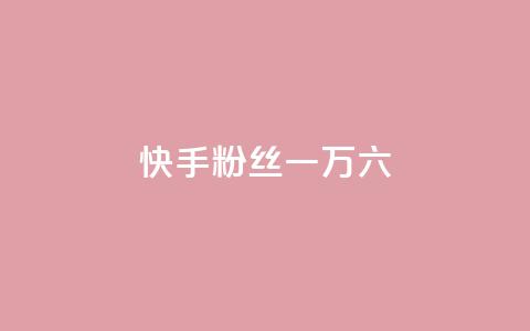 快手粉丝一万六 - 快手粉丝突破一万六的秘诀分享~ 第1张 快手粉丝一万六 - 快手粉丝突破一万六的秘诀分享~ 第1张