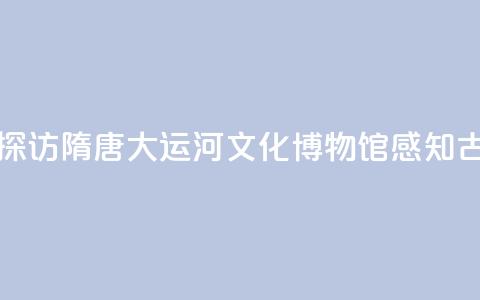 【何以中国 行走河南】探访隋唐大运河文化博物馆 感知古代“水上高铁” 第1张