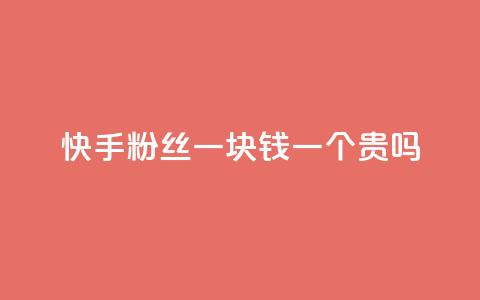 快手粉丝一块钱一个贵吗 - 快手粉丝一元一个是否值得购买解析! 第1张 快手粉丝一块钱一个贵吗 - 快手粉丝一元一个是否值得购买解析! 第1张