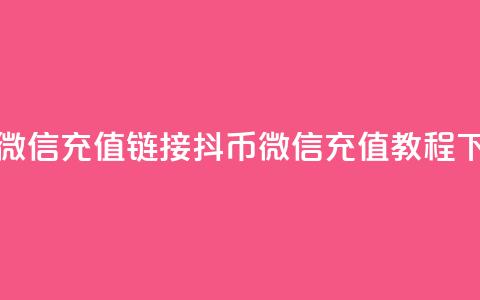 抖币微信充值链接 - 抖币微信充值教程! 第1张 抖币微信充值链接 - 抖币微信充值教程! 第1张