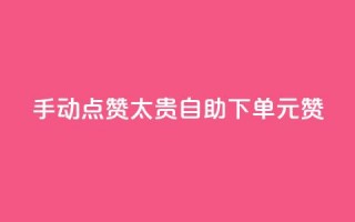 手动点赞太贵？自助下单0.1元100赞！