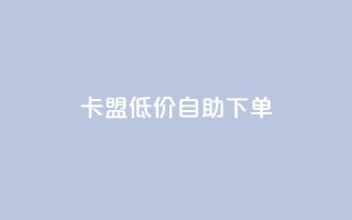 卡盟低价自助下单 - qq自助下单24小时平台
