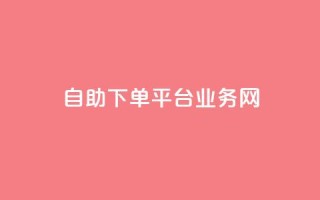 自助下单平台业务网 - 智能自助下单平台助力业务提升与效率优化!