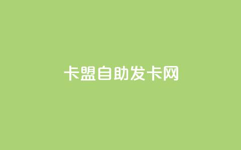 卡盟自助发卡网 - 自助发卡网专业服务，快速便捷！。  第1张