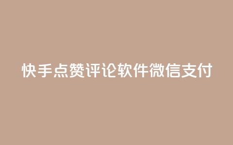 快手点赞评论软件微信支付 - 快手点赞评论软件支持微信支付! 第1张 快手点赞评论软件微信支付 - 快手点赞评论软件支持微信支付! 第1张