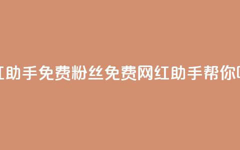 网红助手免费粉丝(免费网红助手帮你吸粉) 第1张 网红助手免费粉丝(免费网红助手帮你吸粉) 第1张