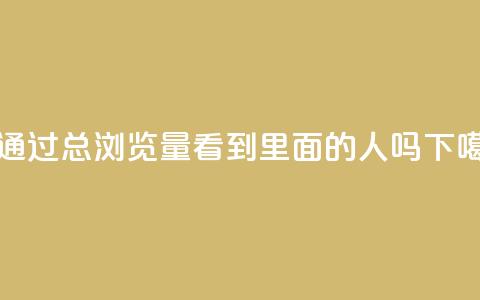 能通过QQ总浏览量看到里面的人吗? 第1张 能通过QQ总浏览量看到里面的人吗? 第1张