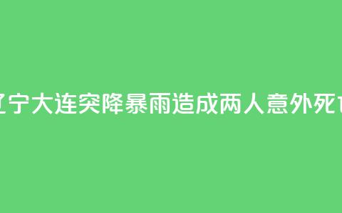 辽宁大连突降暴雨 造成两人意外死亡 第1张 辽宁大连突降暴雨 造成两人意外死亡 第1张