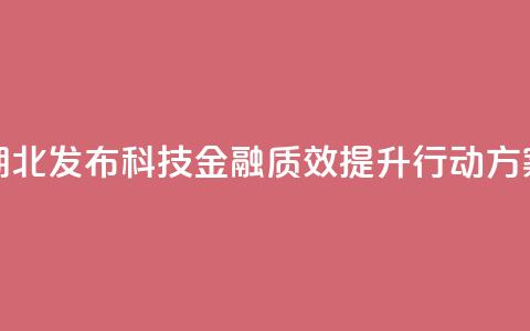 湖北发布科技金融质效提升行动方案 第1张 湖北发布科技金融质效提升行动方案 第1张