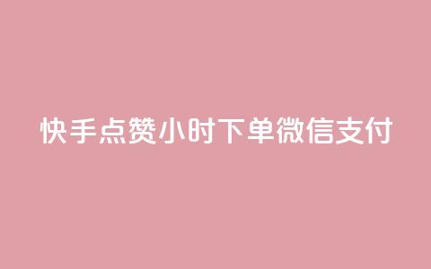 快手点赞24小时下单微信支付 - 24小时内微信支付快手点赞，安全可靠。  第1张