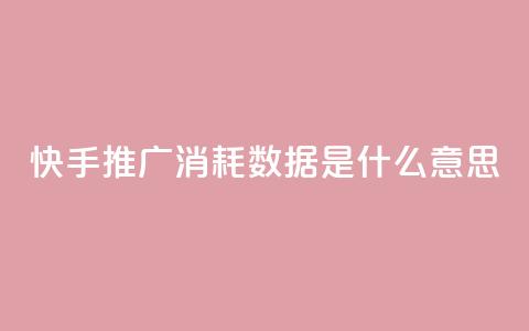 快手推广消耗数据是什么意思,抖音快手评论软件平台 - 抖音播放量购买超低价 qq低价刷免费访客  第1张