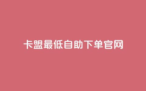 卡盟最低自助下单官网 - 卡盟官网自助下单服务，低价优质推广！  第1张