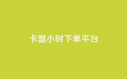 卡盟24小时下单平台QQ - 卡盟24小时下单平台QQ：全天候服务，快速下单~  第1张
