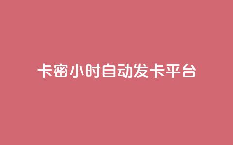 卡密24小时自动发卡平台 - 24小时自动发卡平台，全新卡密服务	，快速便捷！~  第1张