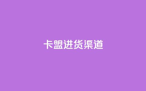 卡盟进货渠道 - 卡盟采购途径全揭秘，让你轻松进货！  第1张