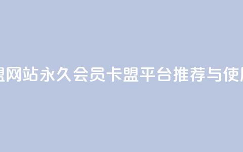 永久qq会员卡盟网站 - 永久QQ会员卡盟平台推荐与使用指南! 第1张 永久qq会员卡盟网站 - 永久QQ会员卡盟平台推荐与使用指南! 第1张