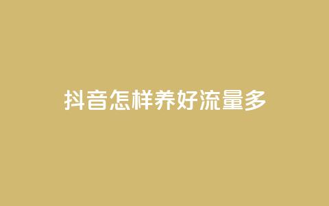 抖音怎样养好流量多 - 如何有效提升抖音平台的流量量。  第1张