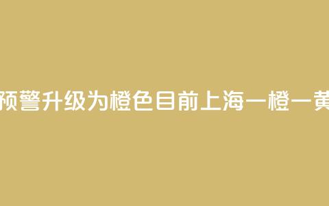 注意！暴雨预警升级为橙色，目前上海“一橙一黄”预警高挂  第1张