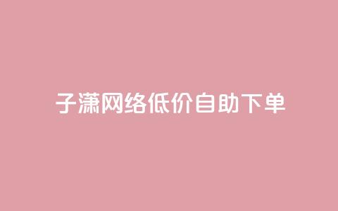 子潇网络低价自助下单 - 高性价比!自助下单经济实惠的子潇网络~ 第1张 子潇网络低价自助下单 - 高性价比!自助下单经济实惠的子潇网络~ 第1张