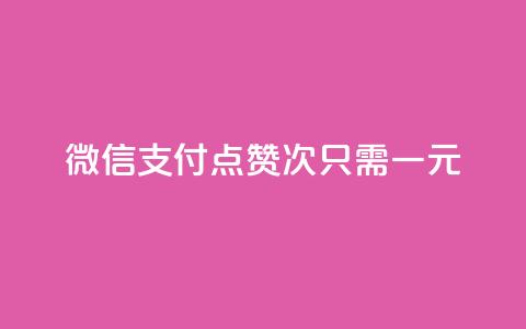 微信支付点赞100次	，只需一元  第1张