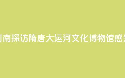 【何以中国 行走河南】探访隋唐大运河文化博物馆 感知古代“水上高铁”  第1张