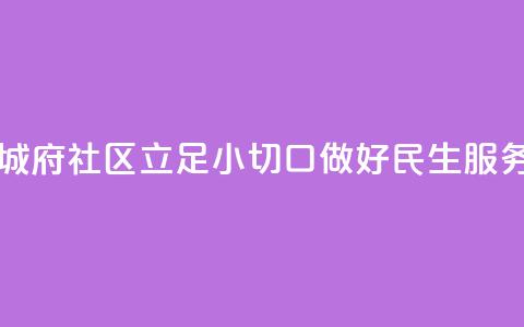 宁夏银川颐和城府社区：立足“小切口” 做好民生服务“大文章”  第1张