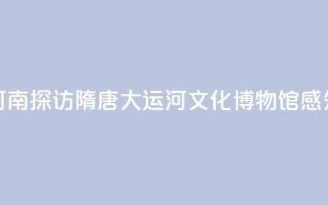 【何以中国 行走河南】探访隋唐大运河文化博物馆 感知古代“水上高铁	”  第1张