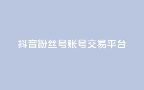 抖音粉丝号账号交易平台 - 抖音账户买卖平台全面分析与指南! 第1张 抖音粉丝号账号交易平台 - 抖音账户买卖平台全面分析与指南! 第1张