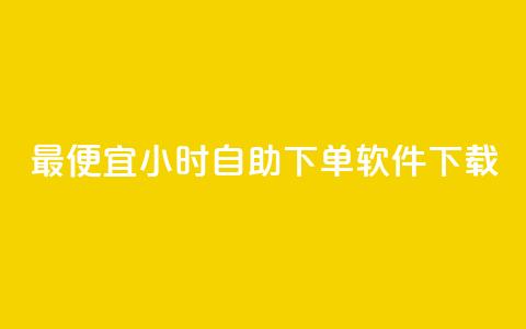 最便宜24小时自助下单软件下载 - 最实惠的24小时自助下单软件立即下载。  第1张