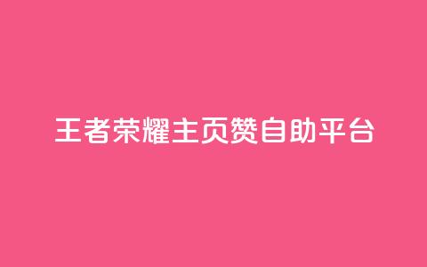 王者荣耀主页赞自助平台 - qq如何买访客  第1张