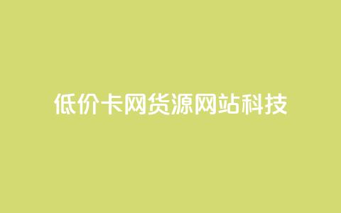 低价卡网货源网站科技 - 低价科技网-亲民网上网购新宠~  第1张