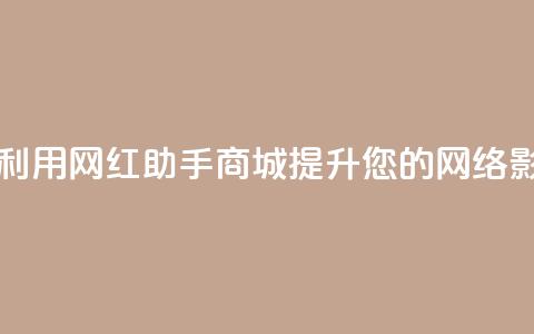 如何利用网红助手商城提升您的网络影响力  第1张