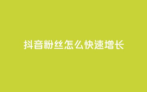 抖音粉丝怎么快速增长 - 抖音快速增加粉丝的有效策略与方法。  第1张