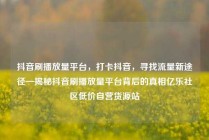 抖音刷播放量平台，打卡抖音，寻找流量新途径—揭秘抖音刷播放量平台背后的真相亿乐社区低价自营货源站