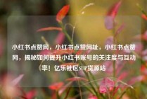 小红书点赞网，小红书点赞网址，小红书点赞网，揭秘如何提升小红书账号的关注度与互动率！亿乐社区SUP货源站