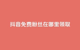 抖音免费粉丝在哪里领取 - 卡盟排行榜