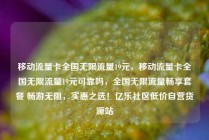 移动流量卡全国无限流量19元，移动流量卡全国无限流量19元可靠吗，全国无限流量畅享套餐 畅游无阻，实惠之选！亿乐社区低价自营货源站
