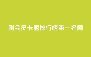 刷会员卡盟排行榜第一名网 - 彩虹代刷系统倒闭了吗