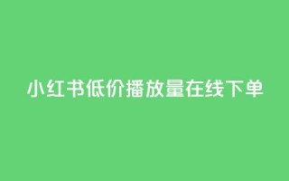 小红书低价播放量在线下单 - ks便宜的下单平台